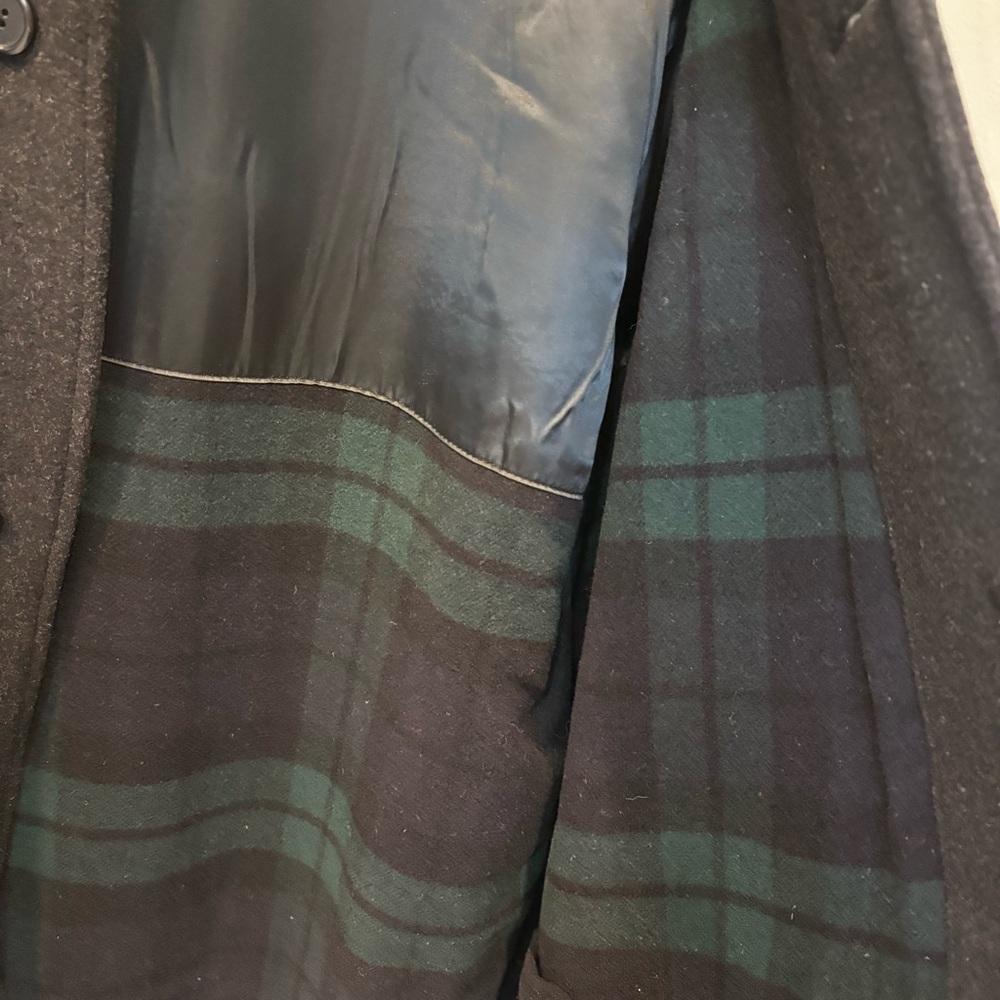 Polo Ralph Lauren Virgin Wool Cashmere Blend Lined Plaid Coat Men’s 38-R - Picture 9 of 14